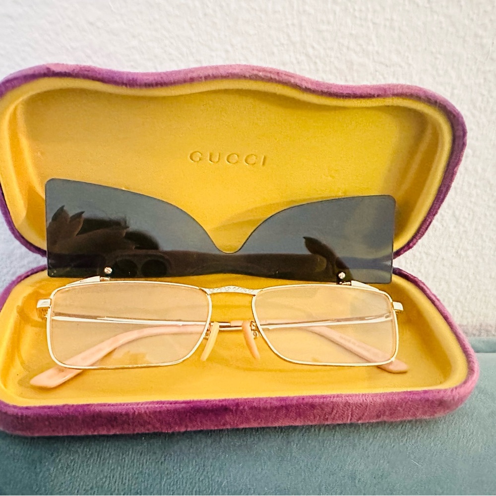 Gucci Authentic 56mm Flip-Up Rectangular Optical … - image 6